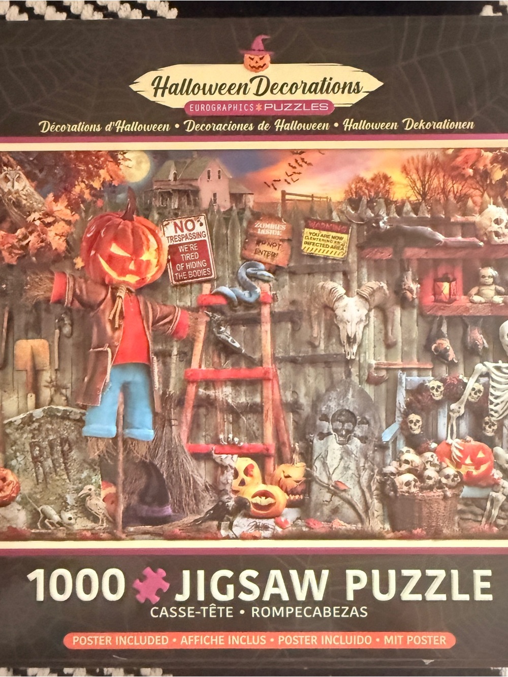 Eurographics Halloween Decorations 1000-Piece Jigsaw Puzzle - with poster